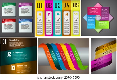 colorful modern text box template for website computer graphic and internet, numbers. Set of color frames for text or quotes. brochure. many, various 