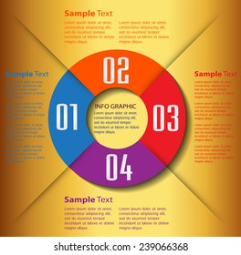 colorful modern text box template for website computer graphic and internet, numbers. gold.