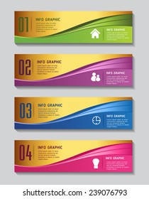 colorful modern text box template for website computer graphic and internet, numbers. gold.
