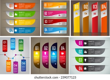 colorful modern text box template for website computer graphic and internet, numbers. Set of color frames for text or quotes. brochure. many, various 