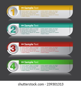 colorful modern text box template for website computer graphic and internet, numbers.