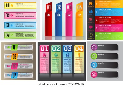 colorful modern text box template for website computer graphic and internet, numbers. Set of color frames for text or quotes. brochure. many, various 