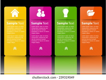 colorful modern text box template for website computer graphic and internet, numbers.