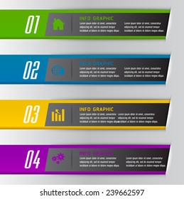 colorful modern text box template for website computer graphic and internet, numbers.
