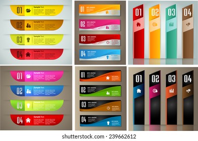 colorful modern text box template for website computer graphic and internet, numbers. Set of color frames for text or quotes. brochure. many, various 