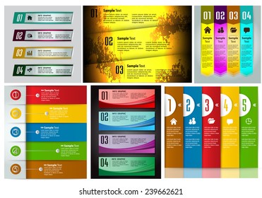 colorful modern text box template for website computer graphic and internet, numbers. Set of color frames for text or quotes. brochure. many, various 