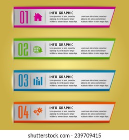 colorful modern text box template for website computer graphic and internet, numbers