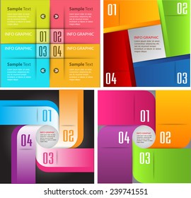 colorful modern text box template for website computer graphic and internet, numbers. Set of color frames for text or quotes. brochure. many. various.