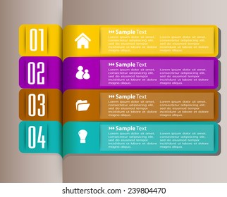 colorful modern text box template for website computer graphic and internet, numbers.