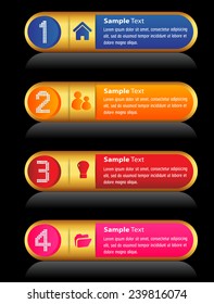colorful modern text box template for website computer graphic and internet, numbers.