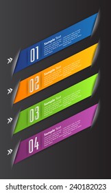 colorful modern text box template for website computer graphic and internet, numbers. 