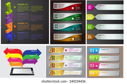 colorful modern text box template for website computer graphic and internet, numbers. Set of color frames for text or quotes. brochure. many, various