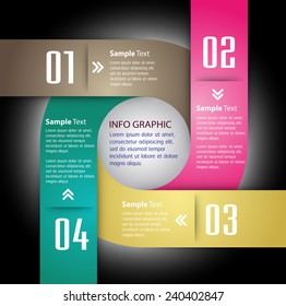 colorful modern text box template for website computer graphic and internet, numbers.