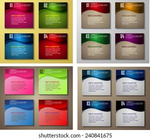 colorful modern text box template for website computer graphic and internet, numbers. Set of color frames for text or quotes. 