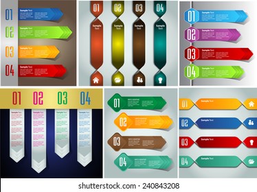colorful modern text box template for website computer graphic and internet, numbers. Set of color frames for text or quotes. 