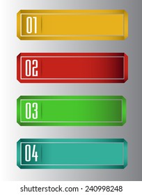 colorful modern text box template for website computer graphic and internet, numbers.