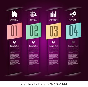 colorful modern text box template for website computer graphic and internet, numbers.