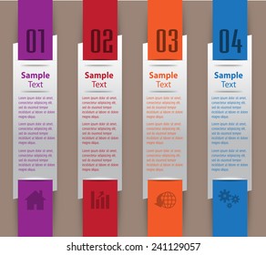 colorful modern text box template for website computer graphic and internet, numbers.