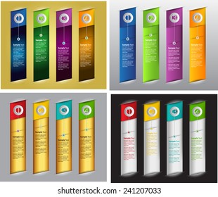 colorful modern text box template for website computer graphic and internet, numbers. Set of color frames for text or quotes. brochure. many, various