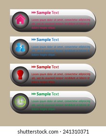 colorful modern text box template for website computer graphic and internet, numbers