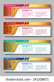 colorful modern text box template for website computer graphic and internet, numbers. 