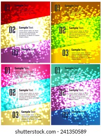 colorful modern text box template for website computer graphic and internet, numbers. Set of color frames for text or quotes. brochure. many, various