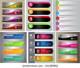 colorful modern text box template for website computer graphic and internet, numbers. Set of color frames for text or quotes. brochure. many, various