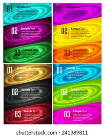 colorful modern text box template for website computer graphic and internet, numbers. Set of color frames for text or quotes. brochure. many, various