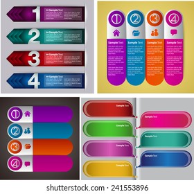 colorful modern text box template for website computer graphic and internet, numbers. Set of color frames for text or quotes. brochure. many, various