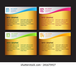 colorful modern text box template for website computer graphic internet and technology, numbers.