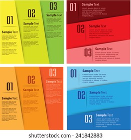 colorful modern text box template for website computer graphic technology and internet, numbers. Set of color frames for text or quotes. brochure. many, various