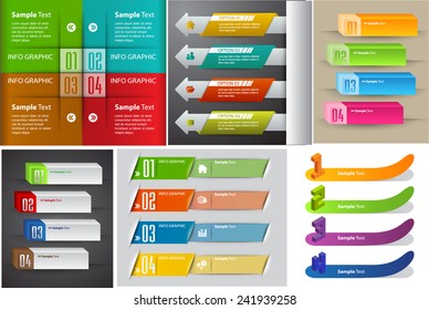 colorful modern text box template for website computer graphic and internet, numbers. Set of color frames for text or quotes. brochure. many, various