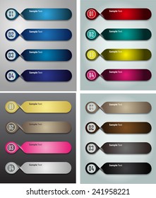 colorful modern text box template for website computer graphic and internet, numbers. Set of color frames for text or quotes. brochure. many, various