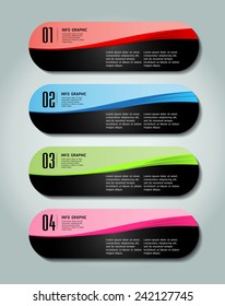 colorful modern text box template for website computer graphic and internet, numbers. 