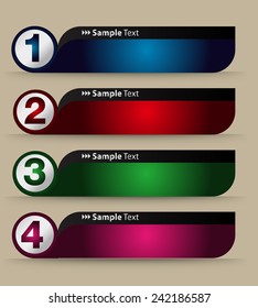 colorful modern text box template for website computer graphic and internet, numbers