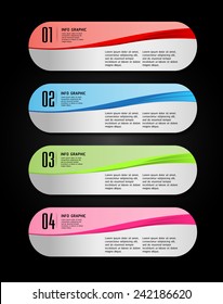 colorful modern text box template for website computer graphic and internet, numbers. 