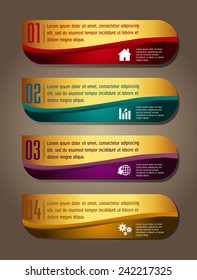 colorful modern text box template for website computer graphic and internet, numbers