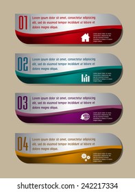 colorful modern text box template for website computer graphic and internet, numbers
