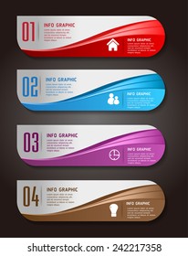 colorful modern text box template for website computer graphic and internet, numbers