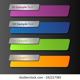 colorful modern text box template for website computer graphic and internet, numbers. gold