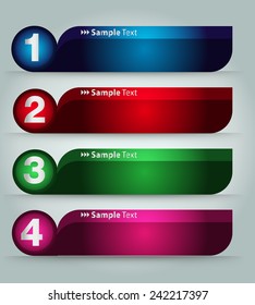 colorful modern text box template for website computer graphic and internet, numbers