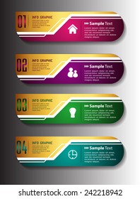 colorful modern text box template for website computer graphic and internet, numbers. gold