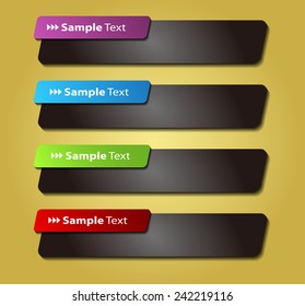 colorful modern text box template for website computer graphic and internet, numbers
