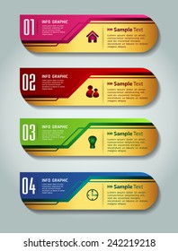 colorful modern text box template for website computer graphic and internet, numbers. gold