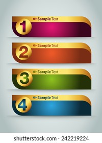 colorful modern text box template for website computer graphic and internet, numbers