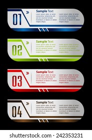 colorful modern text box template for website computer graphic and internet, numbers.