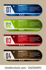 colorful modern text box template for website computer graphic and internet, numbers.