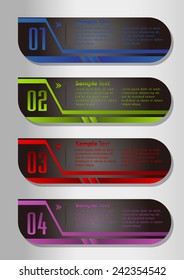colorful modern text box template for website computer graphic and internet, numbers.