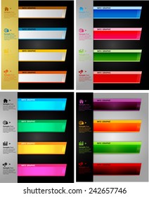 colorful modern text box template for website computer graphic and internet, numbers. Set of color frames for text or quotes. brochure. many, various