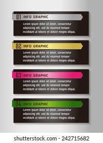 colorful modern text box template for website computer graphic technology and internet, numbers.